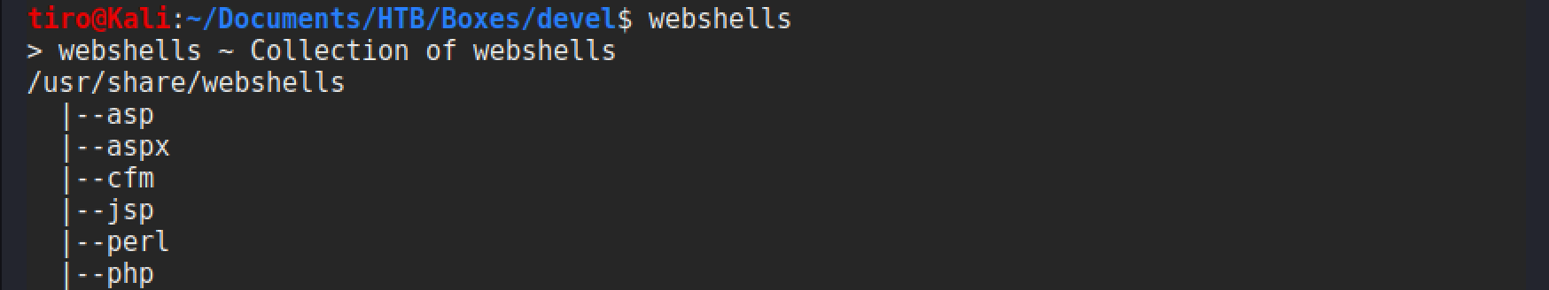 Web Shell Explanation HackTheBox - Devel Writeup | Tiro - Somewhere To Store The Stuff I Knew
